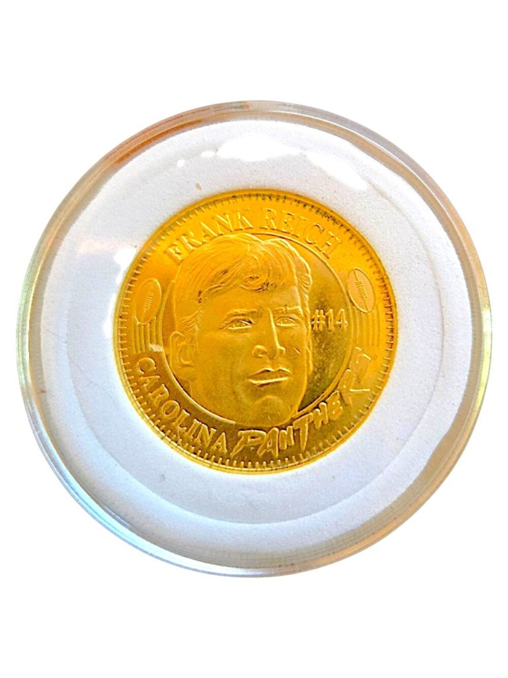 Frank Reich Carolina Panthers Vintage NFL Pinnacle QB Club Collectible Coin